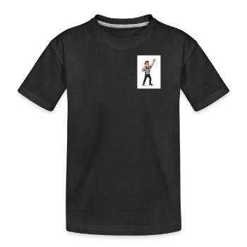 Referee Cartoon Whistle - Kids' Premium Organic T-Shirt - black - Front