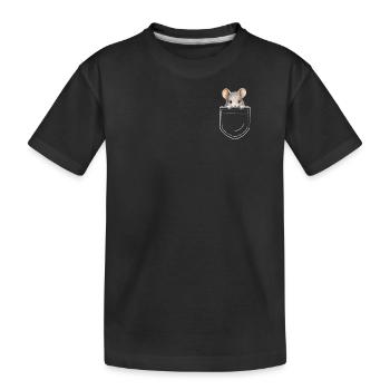 Maus Mäuse - Kinder Premium Bio T-Shirt - Schwarz - Vorne