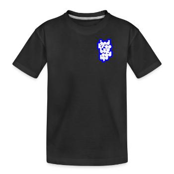 Mots de poésie - Bleu et Blanc - T-shirt bio Premium Enfant - noir - Devant