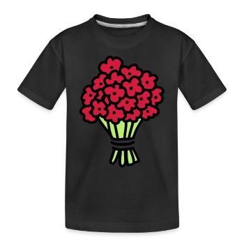 Bouquet 3 - T-shirt bio Premium Enfant - noir - Devant
