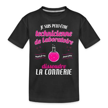 TECHNIIENNE de laboratoire Connerie - T-shirt bio Premium Enfant - noir - Devant