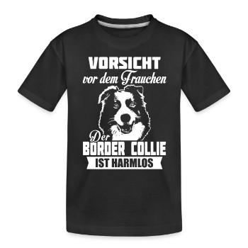 Border Collie - Kids' Premium Organic T-Shirt - black - Front