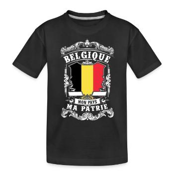 Belgique - Belgique - Belgium - T-shirt bio Premium Enfant - noir - Devant