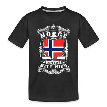 Norge - Norvège - Norvège - T-shirt bio Premium Enfant - noir - Devant