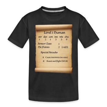 Level 1 Human - Kinder Premium Bio T-Shirt - Schwarz - Vorne