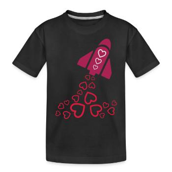 peace rocket pink - Kinder Premium Bio T-Shirt - Schwarz - Vorne