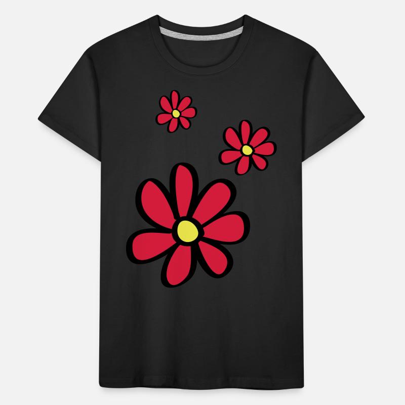 Blümchen Kinder Premium Bio T-Shirt