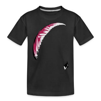 Paraglider Gleitschirm - Kinder Premium Bio T-Shirt - Schwarz - Vorne