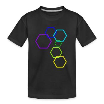 La construction [Hexagon] - T-shirt bio Premium Enfant - noir - Devant