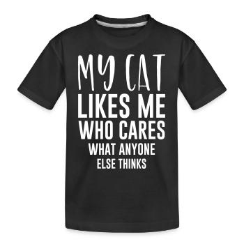 Chat Chats Cadeau Chat Amis Chat Cheveux - T-shirt bio Premium Enfant - noir - Devant