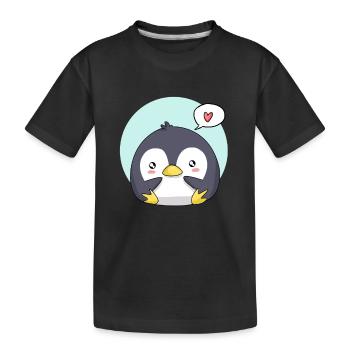 manchot - T-shirt bio Premium Enfant - noir - Devant