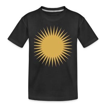 Sonne - Kinder Premium Bio T-Shirt - Schwarz - Vorne