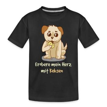 Conquérir mon cœur avec des biscuits Fantasy - T-shirt bio Premium Enfant - noir - Devant