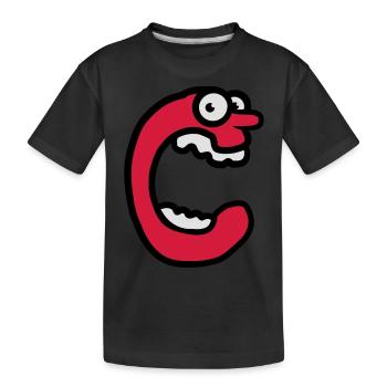Grimace de lettre C crier Monster - T-shirt bio Premium Enfant - noir - Devant
