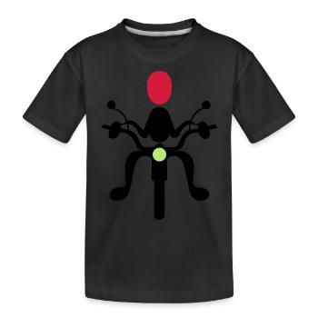 Motorradfahrer - Kinder Premium Bio T-Shirt - Schwarz - Vorne