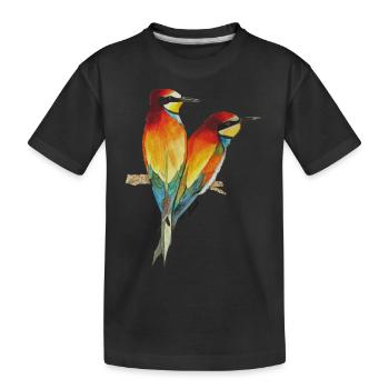 Bee-eaters Birds Bird of paradise - Kids' Premium Organic T-Shirt - black - Front