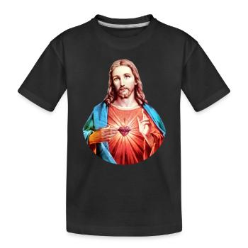 Jesus Christ | Jesus Christus - Kinder Premium Bio T-Shirt - Schwarz - Vorne