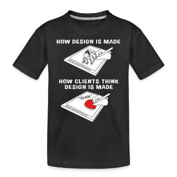Designer - Kids' Premium Organic T-Shirt - black - Front