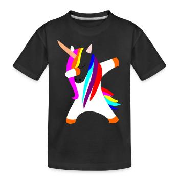dabbing licorne licorne - T-shirt bio Premium Enfant - noir - Devant