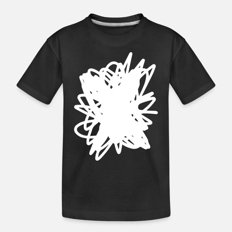 Scribble Fleck Gekritzel - Kinder Premium Bio T-Shirt - Schwarz