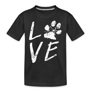 Amoureux des animaux - T-shirt bio Premium Enfant - noir - Devant