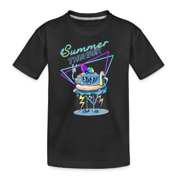 Orage d'été - T-shirt bio Premium Enfant - noir - Devant