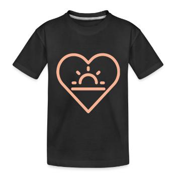 Sun in the heart - Kids' Premium Organic T-Shirt - black - Front