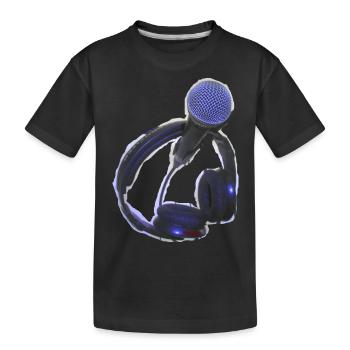 TOMZOFF Radio DJ - Kinder Premium Bio T-Shirt - Schwarz - Vorne