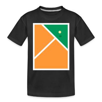 Illustration de court de tennis en terre battue - T-shirt bio Premium Enfant - noir - Devant