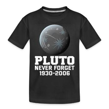 Pluton n’oublie jamais la planète Vintage Retro - T-shirt bio Premium Enfant - noir - Devant