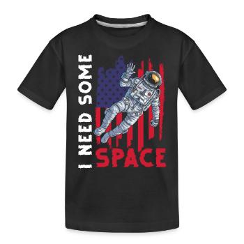Vaisseau spatial d'astronomie de l'espace extra-atmosphérique terre - T-shirt bio Premium Enfant - noir - Devant