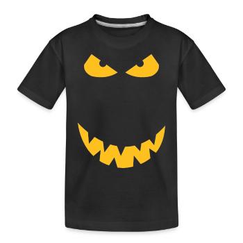 Angry eyes halloween - Kids' Premium Organic T-Shirt - black - Front