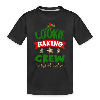 Christmas Cookie Baking Crew Cookies - Kids' Premium Organic T-Shirt - black - Front