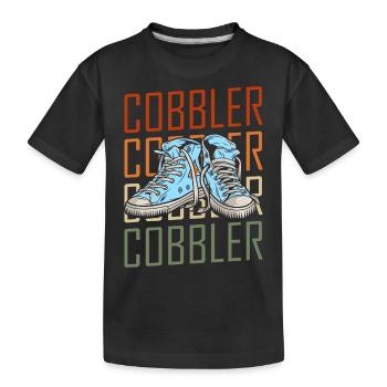 Schuhe Schuh Arbeiten - Kinder Premium Bio T-Shirt - Schwarz - Vorne