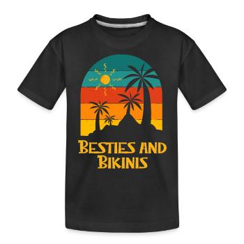 Bêtes et bikinis Beach Friends Ocean Buddy - T-shirt bio Premium Enfant - noir - Devant