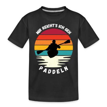 Je suis assez je vais pagayer kayak design - T-shirt bio Premium Enfant - noir - Devant