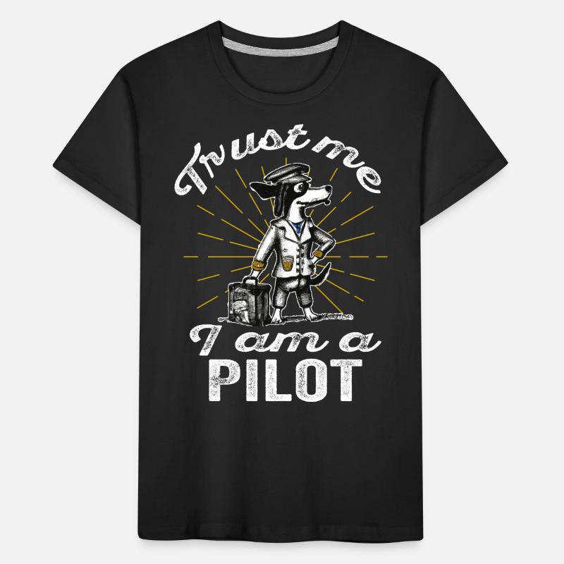 Trust me I am a Pilot - Vintage Geschenk Pilot Kinder Premium Bio T-Shirt