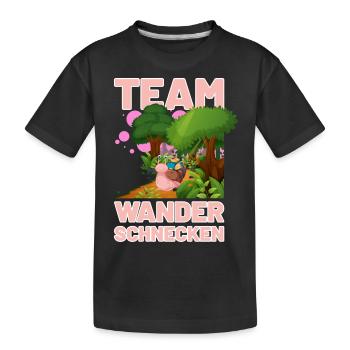 Team Wanderschnecken - Kinder Premium Bio T-Shirt - Schwarz - Vorne
