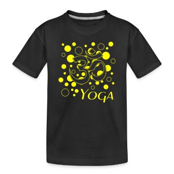 Yoga Om Namaste - Kinder Premium Bio T-Shirt - Schwarz - Vorne