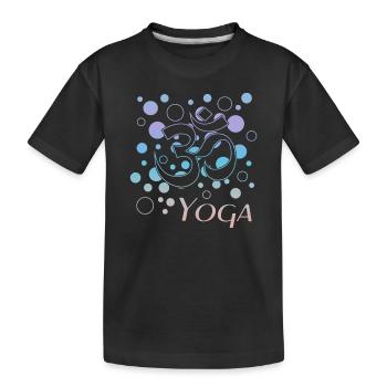 Yoga yoga - Kinder Premium Bio T-Shirt - Schwarz - Vorne