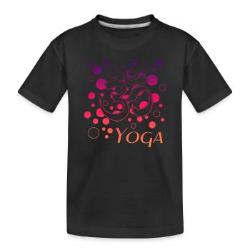 Yoga Om Namaste - Kinder Premium Bio T-Shirt - Schwarz - Vorne