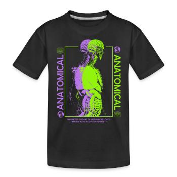 Anatomical Streetwear - Kinder Premium Bio T-Shirt - Schwarz - Vorne