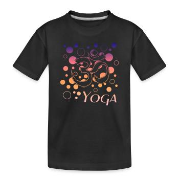Yoga yoga - Kinder Premium Bio T-Shirt - Schwarz - Vorne