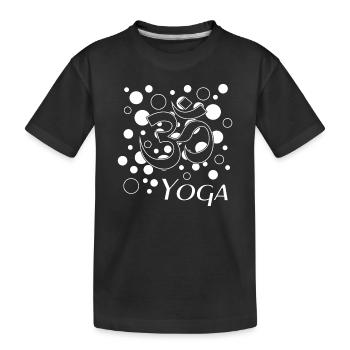 yoga - Kinder Premium Bio T-Shirt - Schwarz - Vorne