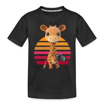Photographier Safari Girafe - T-shirt bio Premium Enfant - noir - Devant