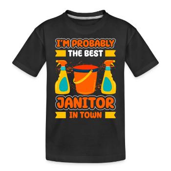 Handwerker Beruf Hausverwalter Reiniger - Kinder Premium Bio T-Shirt - Schwarz - Vorne