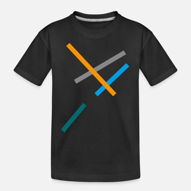 Conception à rayures minimales - T-shirt bio Premium Enfant - noir