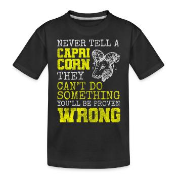Capricorn Zodiac Sign Ambition - Kids' Premium Organic T-Shirt - black - Front