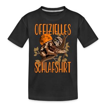 Offizielles Schlafshirt, Langschläfer,Morgenmuffel - Kinder Premium Bio T-Shirt - Schwarz - Vorne