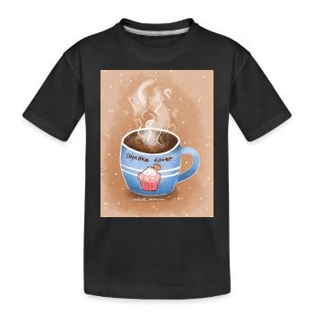 Cupcake Lover - Kids' Premium Organic T-Shirt - black - Front